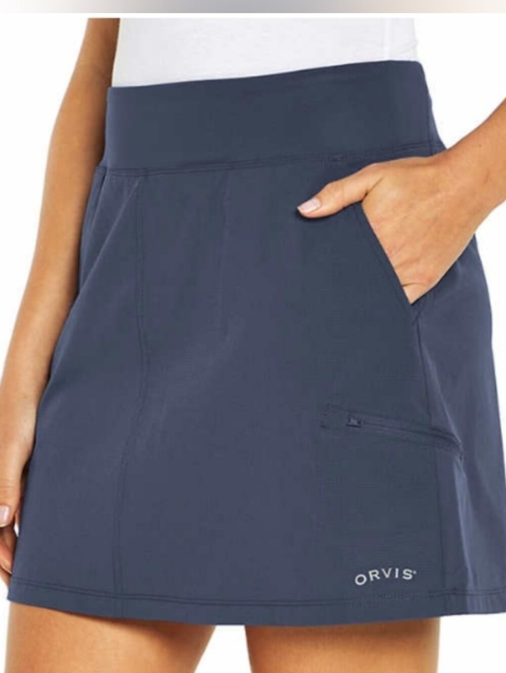 Orvis Women's Lightweight Moisture Wicking Skort Skirt Built In Shorts Sz L